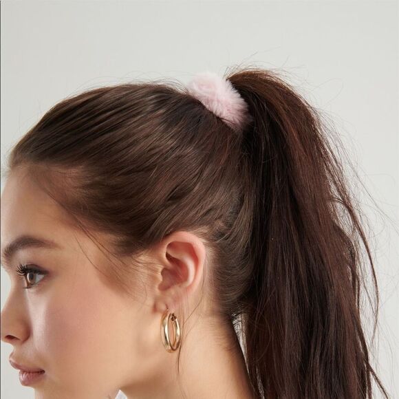 Garage Pink Fluffy Scrunchie - Picture 1 of 4